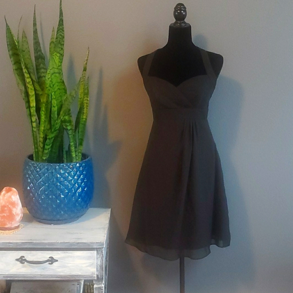 Alfred Angelo Black Halter Party Dress